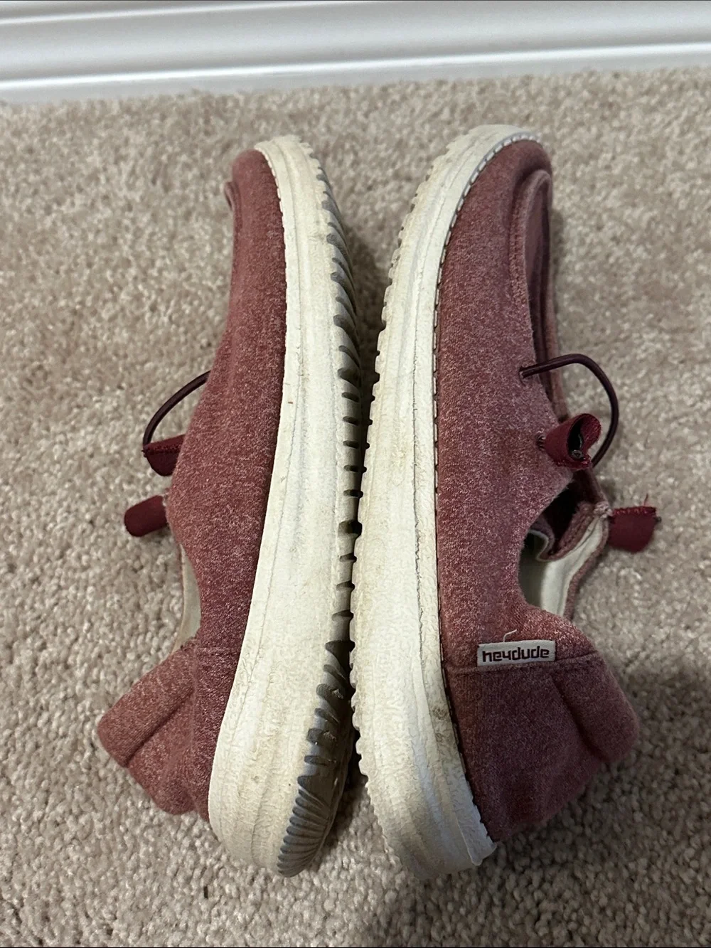 Hey Dude Wendy Burgundy Shoes